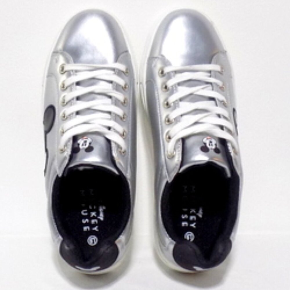 Disney Mickey Mouse Ladies Character Court Silver Sneakers 2024 LIMITED EDITION - Picture 5 of 11